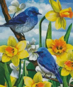 Blue Birds Diamond Painting