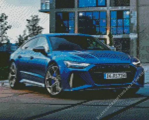 Blue Audi RS7 Diamond Painting