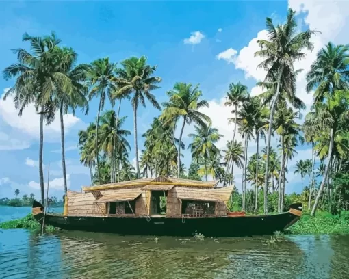 Backwater Kerala Diamond Painting