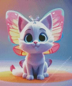 Butterfly Cat Diamond Painting