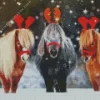 Christmas Ponies Diamond Painting