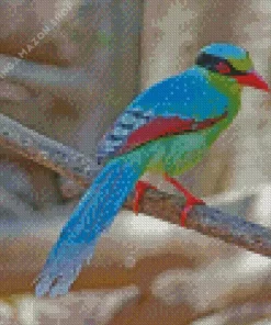 Common Green Magpie Diamond Painting