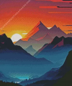 Mountain Sunrise Diamond Painting