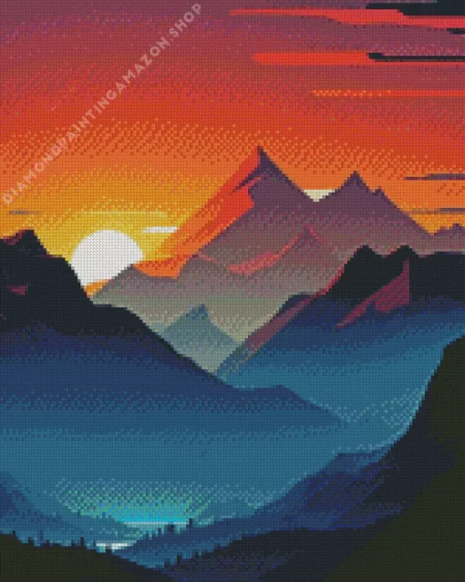 Mountain Sunrise Diamond Painting