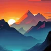 Mountain Sunrise Diamond Painting