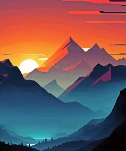 Mountain Sunrise Diamond Painting