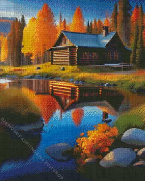 Log Cabin Diamond Painting