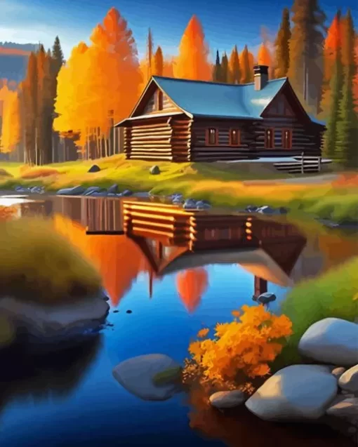 Log Cabin Diamond Painting