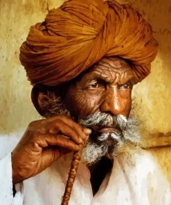 Old Indian Man Diamond Painting