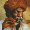 Old Indian Man Diamond Painting