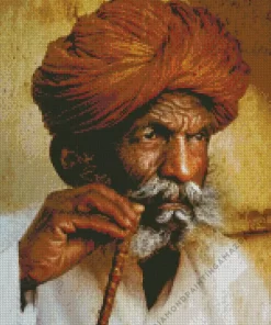 Old Indian Man Diamond Painting