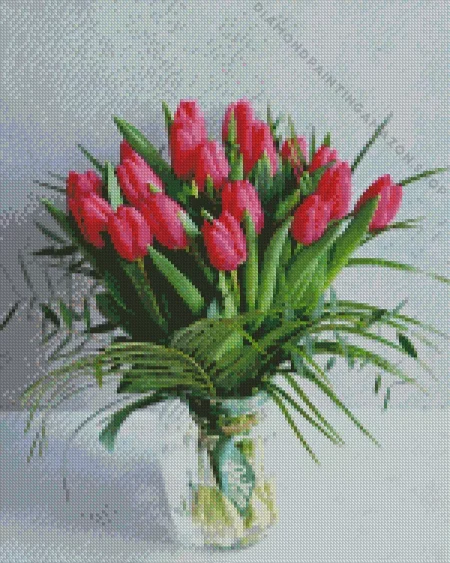 Tulips In Vase Diamond Painting