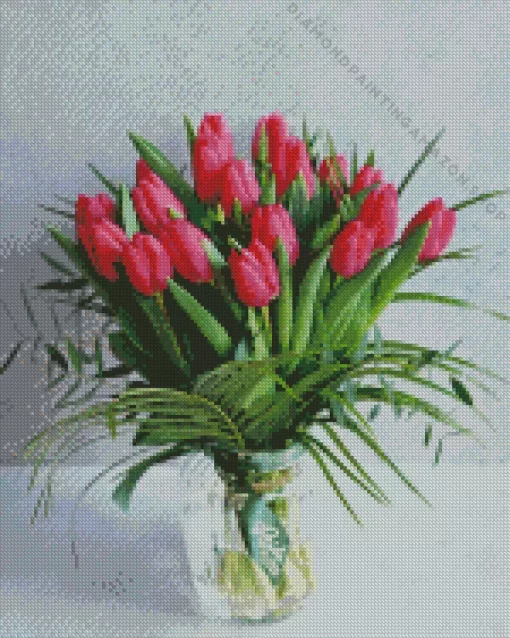 Tulips In Vase Diamond Painting