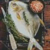 Pompano In Plate Diamond Painting