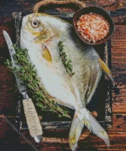 Pompano In Plate Diamond Painting