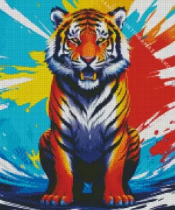 Pop Art Tiger Diamond Painting