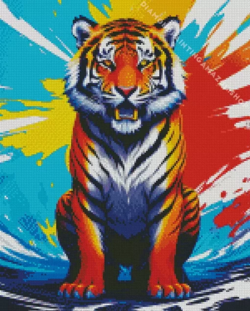 Pop Art Tiger Diamond Painting