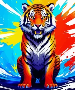 Pop Art Tiger Diamond Painting