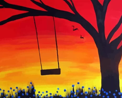 Swing Sunset Diamond Painting