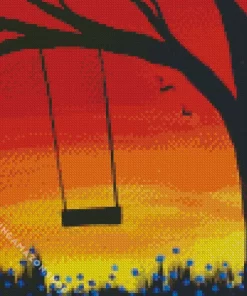 Swing Sunset Diamond Painting