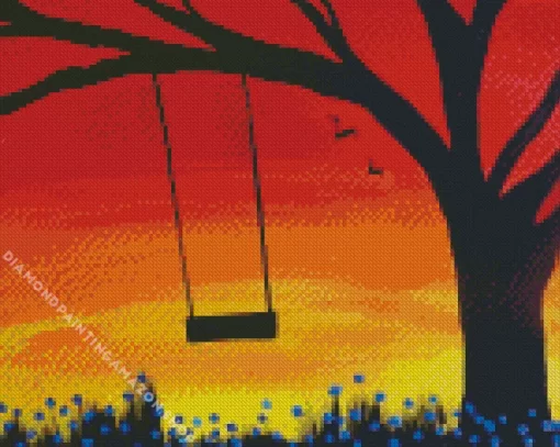 Swing Sunset Diamond Painting