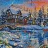 Winter Cottage Diamond Painting