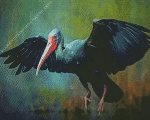 Black Ibis Art Diamond Painting