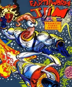 Earthworm Jim Poster Diamond Painting