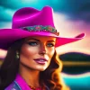 Lady In Pink Hat Diamond Painting