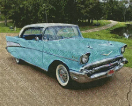Blue 57 Chevy Diamond Painting