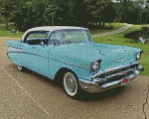 Blue 57 Chevy Diamond Painting