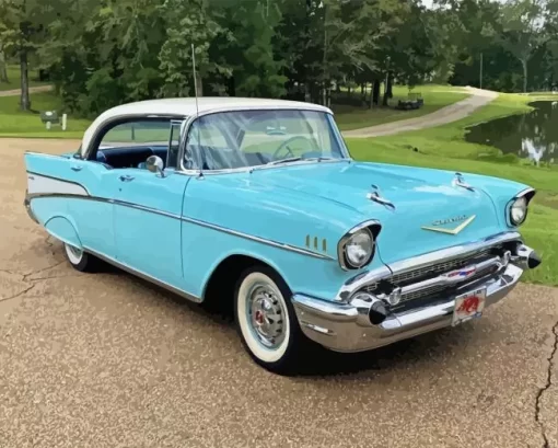 Blue 57 Chevy Diamond Painting