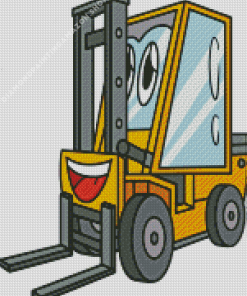 Forklift With Face Diamond Painting