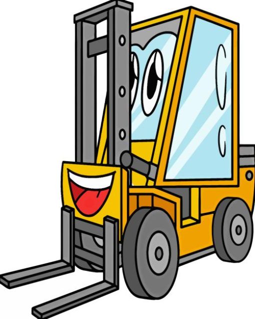 Forklift With Face Diamond Painting