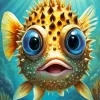 Pufferfish Undersea Diamond Painting