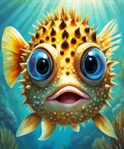 Pufferfish Undersea Diamond Painting