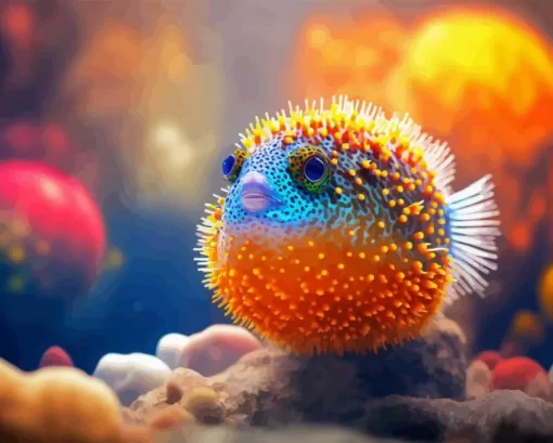 Pufferfish Underwater Diamond Painting