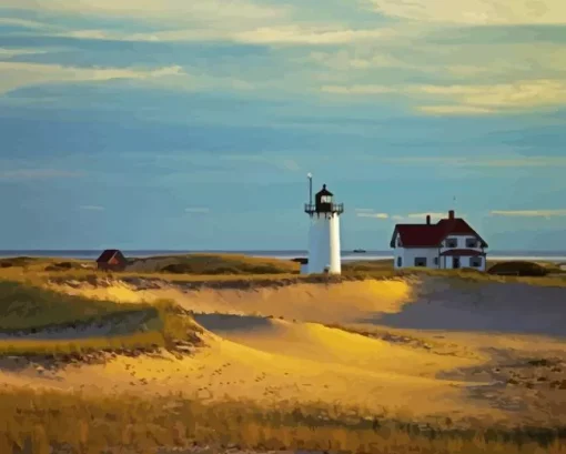 Famous Race Point Lighthouse Diamond Painting