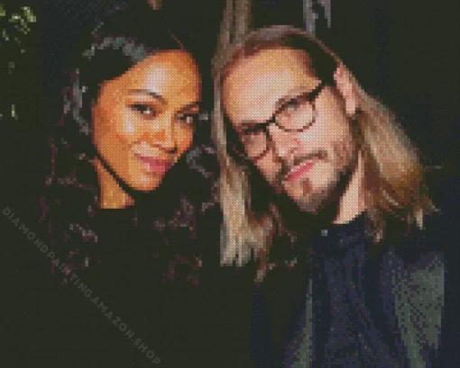 Zoe Saldana And Marco Diamond Painting