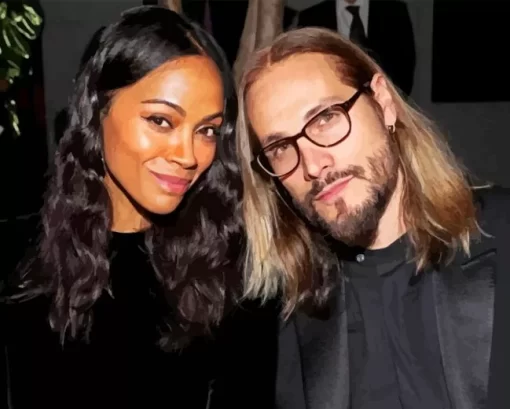 Zoe Saldana And Marco Diamond Painting