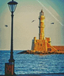 Big Chania Lighthouse Diamond Painting