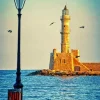 Big Chania Lighthouse Diamond Painting