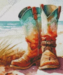 Cowgirl Boot Diamond Painting