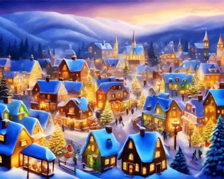 Christmas Village Diamond Painting