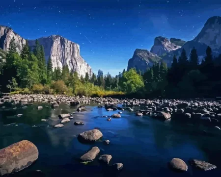 Merced River Diamond Painting