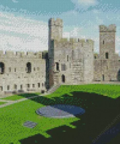 Big Caernarfon Castle Diamond Painting