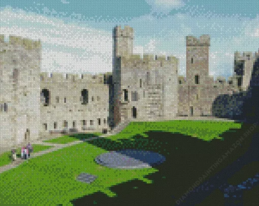 Big Caernarfon Castle Diamond Painting