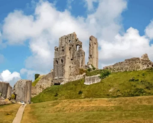 Corfe Castle Diamond Painting