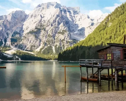 Lake Braies Diamond Painting