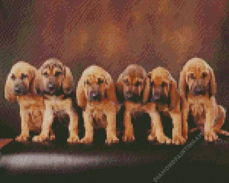 Bloodhound Puppies Diamond Painting